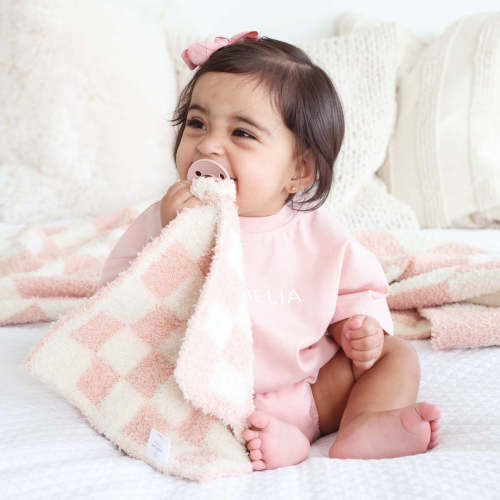 CuddleLane™ Luxe Lovey | Rose Check