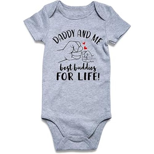 RAISEVERN Baby Boys Girls Clothes Infant Romper Newborn Bodysuits Funny Outfit 0-12 Months