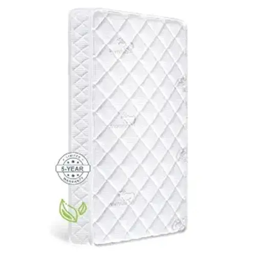 Letmxiu Premium Crib & Toddler Mattress,100% Knitted Fabric, Premium Fleece Surface-Hypoallergenic, 5" Thick Firm Soft Crib Mattress, Non-Toxic - Fits Standard Cribs & Toddler Beds