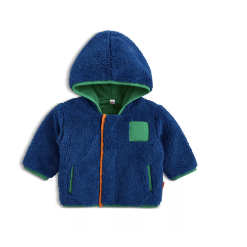 Boys' Hudson Bay Faux Sherpa Jacket With Stripe Rib - Baby, Little Kid