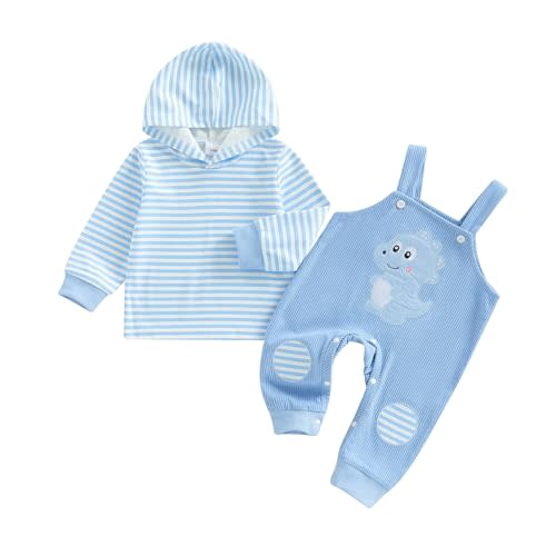 LIOMENGZI Infant Baby Boy Fall Winter Clothes Outfits Hooded Long Sweatshirt Pants Set Toddler Clothes 6 12 18 24 Months 2T