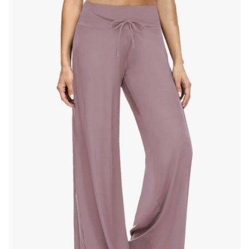 ZOOSIXX Soft Black Pajama Pants for Women, Wide Leg Pants Woman Flowy Comfy Casual Lounge Yoga Capri Pants 22”/ 30”