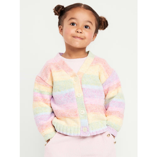 Textured Ombré Cardigan Sweater for Toddler Girls