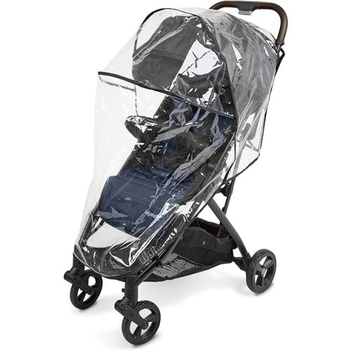 Ingenuity Universal Convenience Stroller Rain Cover, Baby Weather Shield for Rain, Wind & Snow, Fits Most Strollers with Car Seat, Vented Airflow, High Visibility, Easy Install & Storage – Clear