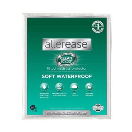 Allerease Twin Clean Boost Waterproof Fitted Mattress Protector: Hypoallergenic, OEKO-TEX Certified : Target