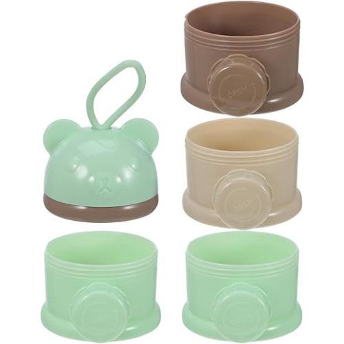 SUPVOX Milk Powder Box: Portable Baby Formula Dispenser with 4 Layers Leakproof - Silicone Storage for Milk Powder Convenient for on-the-Go