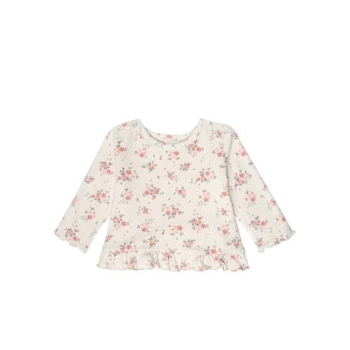 Modern Moments by Gerber Baby Neutral Long Sleeve Ruffle Hem Top, Sizes 0/3 Months - 24 Months