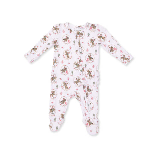 2-Way Zip Ruffle Footie, Cowgirl Cameos