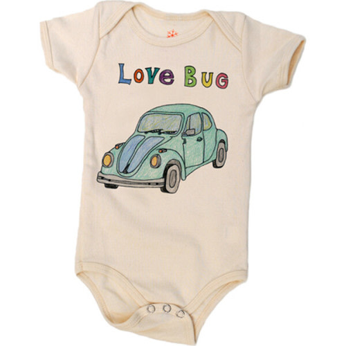 Love Bug Onesie, Natural Organic Bodysuit - orangeheat | Maisonette