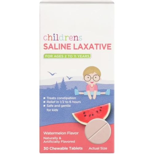 SEDLAV Children's Saline Laxative Chewable Tablets, Watermelon Flavor, Ages 2 to 11 Years, 30 Count