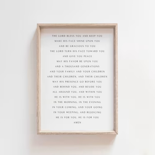 The Blessing Elevation Song Lyrics | Christian Wall Art Print | Kari Jobe Worship Sign