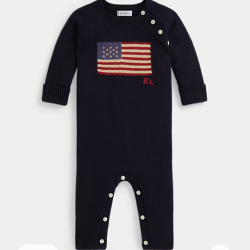 Flag Cotton Coverall for Baby Boy | Ralph Lauren® PA