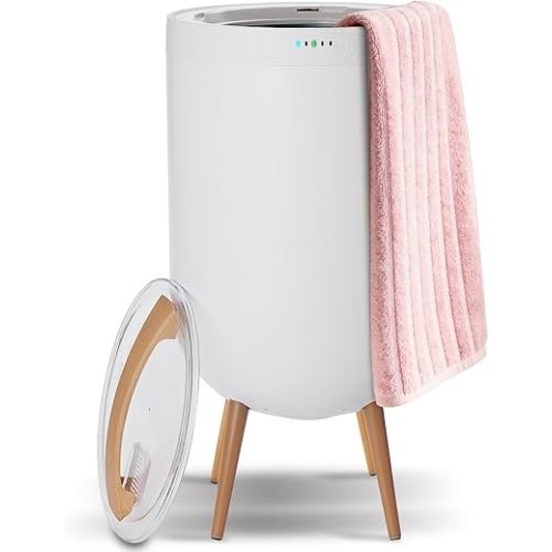 Towel Warmer, 25L Towel Warmer Bucket for Bathroom - Speaker & Ambient Light, Adjustable Timer, Auto Shut-Off, Fits Up to Two Large 40x70 Towels, Blanket Robes Pjs, Ideal Gift