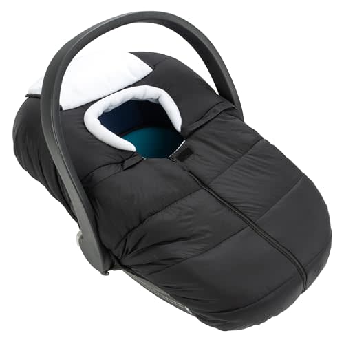 SERAPHY Car Seat Cover Baby Winter Carseat Cover for Babies, Universal Warm Infant Car Seat Canopy & Stroller Covers Accessories for Newborn Boy Girl Essentials, Black