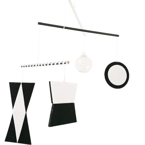 Munari mobile Montessori toy white black felt Baby Shower bath Christmas New Year's gift Inspired Visual