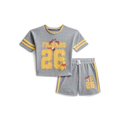 Winnie the Pooh Baby Boys Athletic Graphic T-Shirt and Shorts Set, 2-Piece, Sizes 0/3M-24M