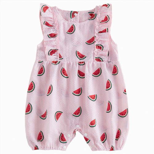 JUMEYU Newborn Girl Clothes Summer Baby Girl Clothes Newborn Infant Romper Cute Clothing One-piece Jumpsuit Summer Clothes 0 3 6 9 12 18 24 Months (Pink,6-12 Months)