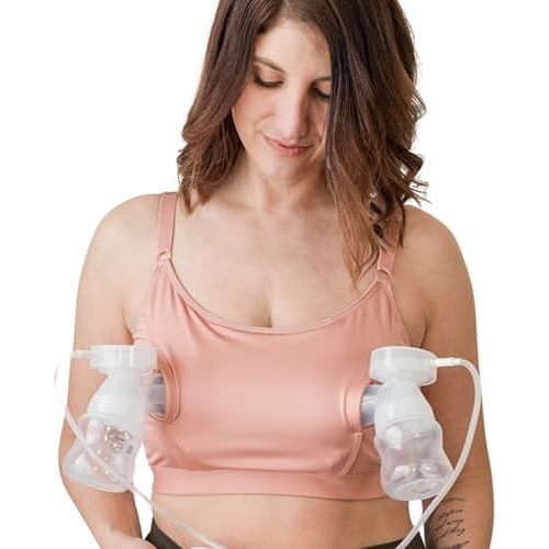 DAVIN & ADLEY Amelia Bralette. Hands Free Pumping Bra | Nursing and Pumping Sports Bra with no Clips, Adjustable. XS-3X