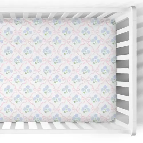 Crib Sheet | Ribbon Trellis
