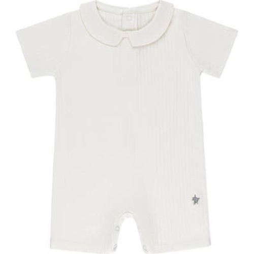 Wide Rib Cotton - Rosebud Collection- Boy Romper, 24M
