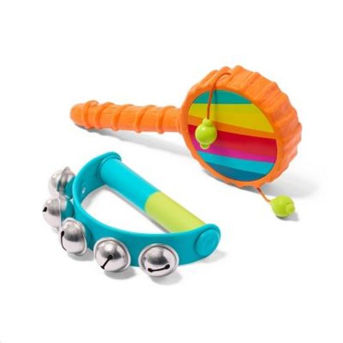 B. toys Make a Melody Rattle Drum & Bells - Musical Instruments for Kids