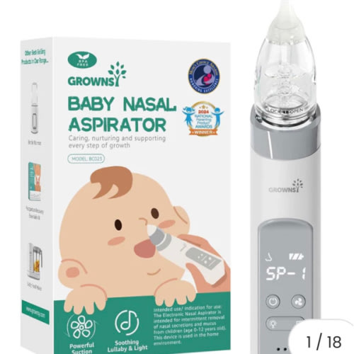 Grownsy SniffEase OG Adjustable Suction Nasal Aspirator