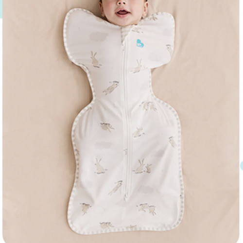 Swaddle Up™ 1.0 TOG Cotton White Cloud Bunnies