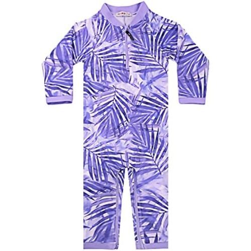weVSwe Baby Girl Toddler Rash Guard Swimsuit Sun Protection Beachwear Zipper Bathing Suit 0-3 Years
