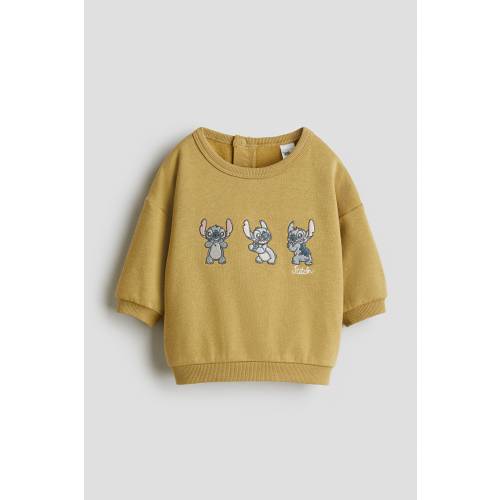 MOTIF-DETAIL BRUSHED-INSIDE SWEATSHIRT