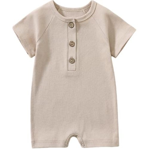 Ohrwurm Baby Boy Girl Knit Cotton Romper Summer Jumpsuits Ribbed Short Sleeve Bodysuit One Piece Outfits