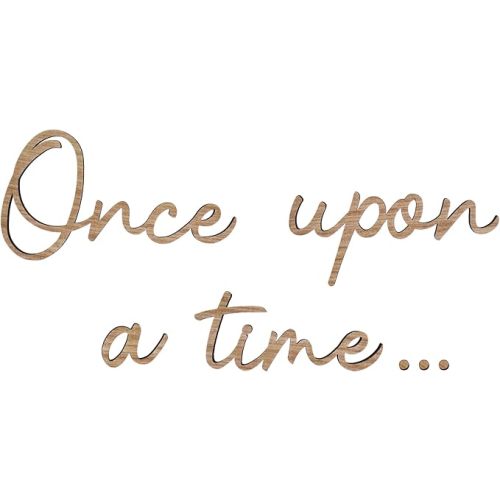 JarThenaAMCS Once Upon a Time Wooden Sign Reading Corner Sign Nursery Wall Decor for Kids Bedroom Bookshelf Home Decor Birthday DIY Decoration Baby Gift