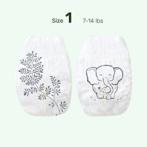 Parasol Chlorine-Free Diapers with RashShield Protection - Size 1 - 88ct