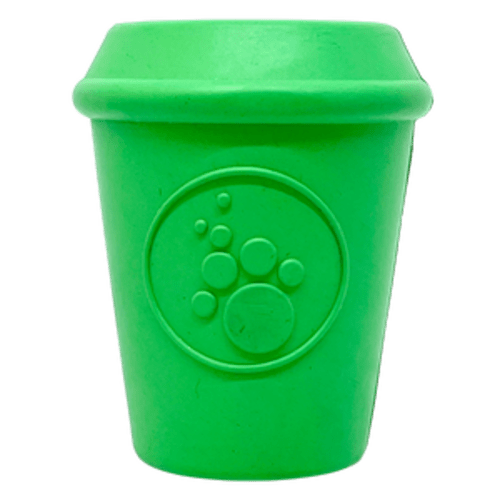Coffee Cup eDispener Durable Rubber Chew Toy and Treat Dispenser | SodaPup/True Dogs, LLC