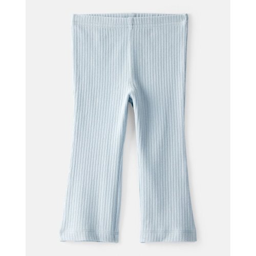 Baby Girl Flare Pull-On Stretch Rib Leggings - Blue | Carter's