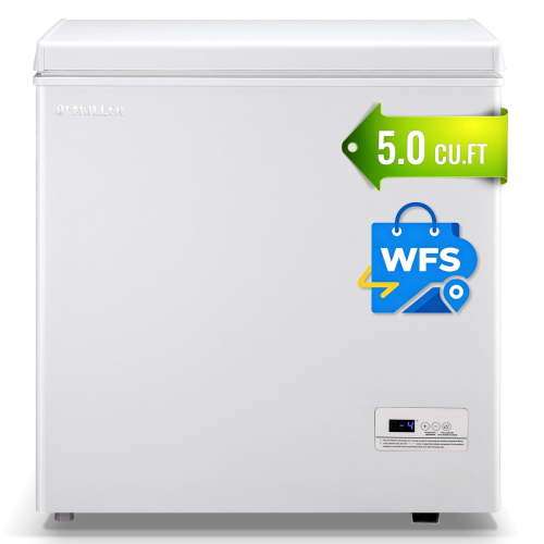 DEMULLER Chest Freezer 5.0 Mini Deep Freezer White Freezer Rmovable Storage Baskets New