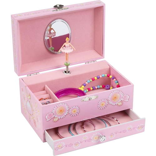 Jewelkeeper's Swan Lake Ballerina Jewelry Box - Musical Organizer with Pullout Drawer and Jewel Storage - Perfect Gift for Girls.