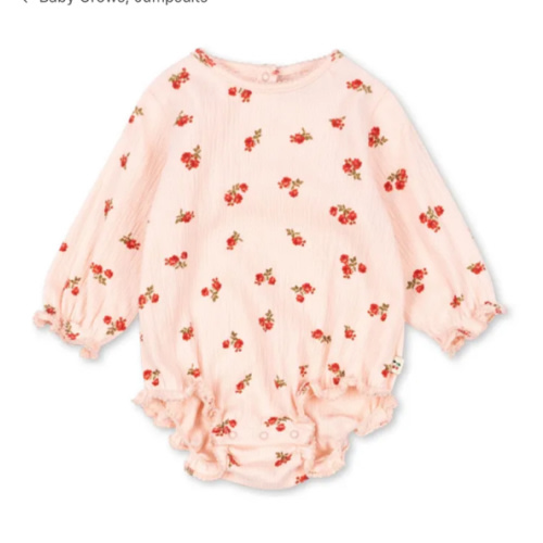 Chleo Fleurie Organic Cotton romper | Pale Pink