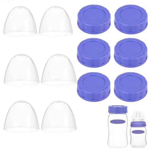 12Pack Caps Compatible with Lansinoh Bottles, Travel and Storage Bottle Lids Replacement, Soft & Safe Bottle Lid (Only Fit Lansinoh Wide Neck Bottles)