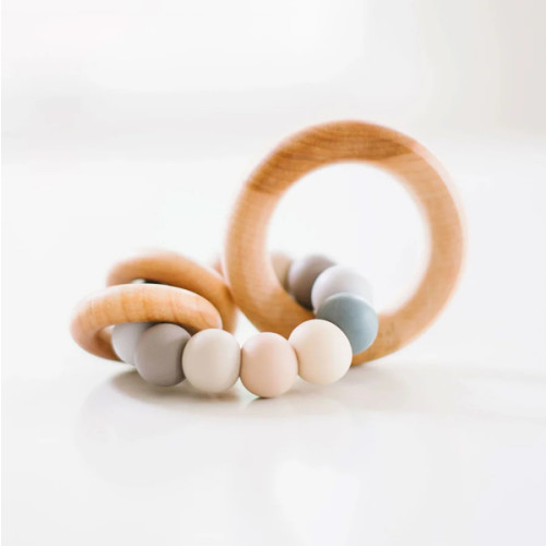 Saturn Ring Wood + Silicone Teether Ring