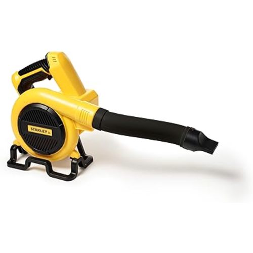 Red Toolbox Stanley Jr Kids Leaf Blower - Battery Operated Toy Leaf Blower for Kids - Fun Pretend Play Tool for Outdoor Adventures - Safe and Realistic Design for Little Gardeners. Ages 3+