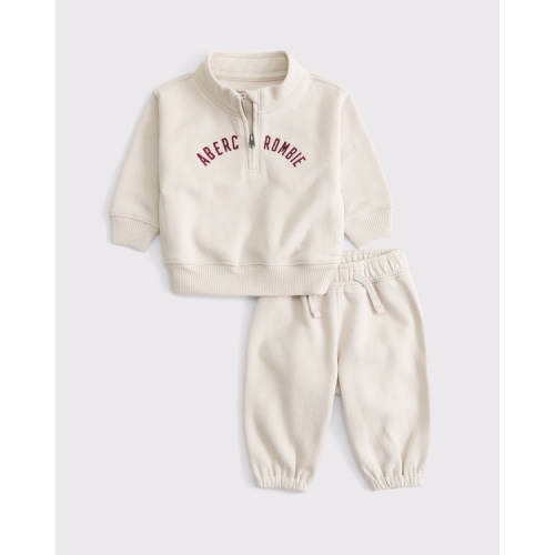 baby logo quarter-zip set