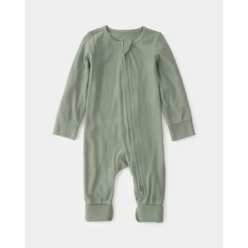 Baby 2-Way Zip PurelySoft Sleep & Play Pajama - Green | Carter's