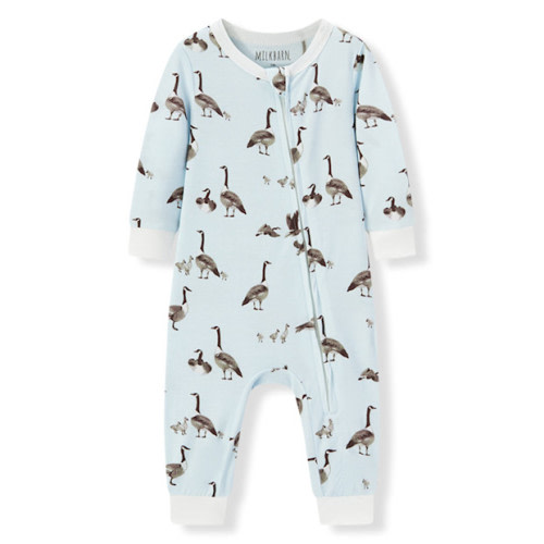Milkbarn Goose Luxe Stretch Zipper Pajama