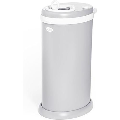 Ubbi Stainless Steel Diaper Pail, Odor Locking, No Special Bag Required, Award-Winning, Registry Must-Have, Gray