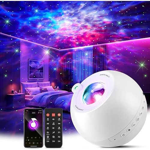 One Fire Galaxy Projector,15 Colors,Gifts for Girls&Women&Boys,White Noise