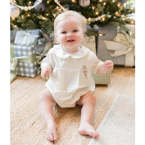 Edgehill Collection x The Broke Brooke Baby Boys George Embroidered Nutcracker Bubble
