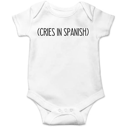 CBTwear Cries in Spanish - Baby Clothes - Funny Newborn Bodysuit Outfits for Boys and Girls