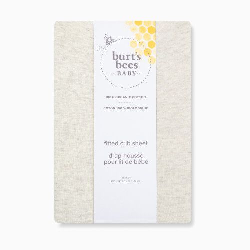 Organic Cotton Jersey Fitted Crib Sheet - Oatmeal