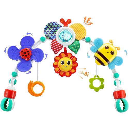 BUTOMKY, Baby Stroller Arch Toy, Multicolor, Sensory and Musical