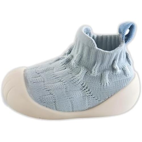 Exegawe Baby First Walking Shoes - Toddler Non-Slip Slippers, Baby Sock Shoes Sneakers, Anti-Collision Toe for 6-24 Months